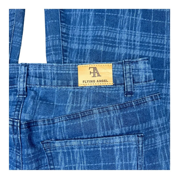 Flying Angel Gogo Plaid High Waist Flare Leg Jeans Sz: US 11/ EU 30 - Picture 3 of 8